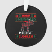 Moose Kerstmis Shirt Pajama Moose Ugly Kerstmis Ornament (voorkant)