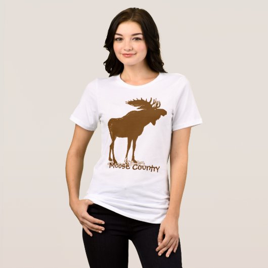 Moose Kerstmis Tri-Blend Shirt (Voorkant volledig)