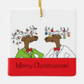 Moose kerstversiering keramisch ornament (Voorkant)