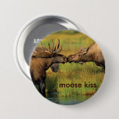 Moose Kiss Ronde Button 7,6 Cm (Voorkant /achterkant)