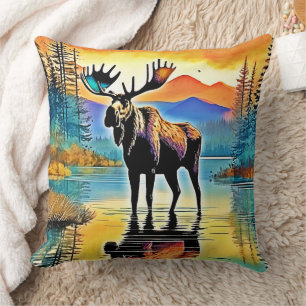 Moose Lake Sunset Majesty Kussen