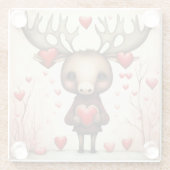 Moose Liefde 3 Glazen Onderzetter (Achterkant)