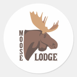 Moose Lodge Ronde Sticker