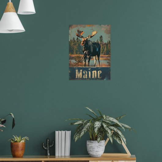 Moose Maine Poster (Woonkamer 1)