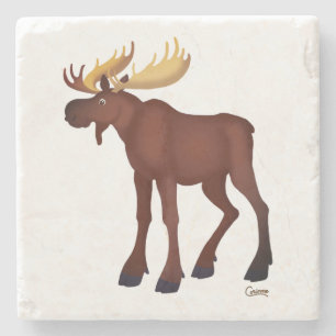 Moose - Marble Onderzetter