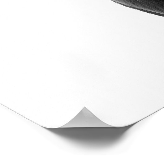 Moose Modern Portret zwart wit Poster (Hoek)