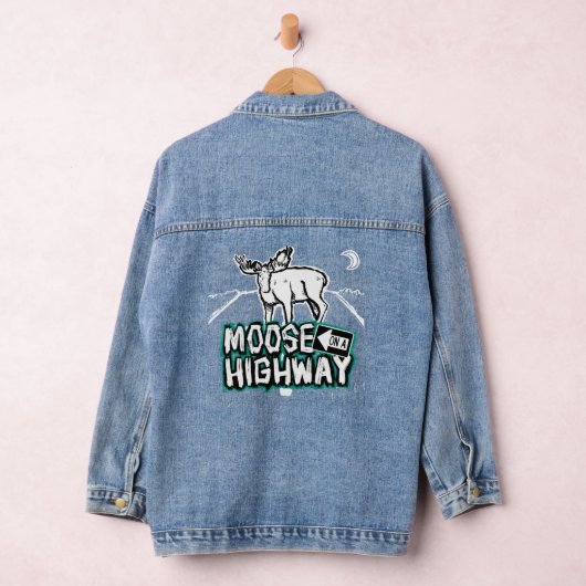 Moose op een Highway Denim Jacket (Hangar)