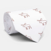 Moose Outline Stropdas (Opgerold)