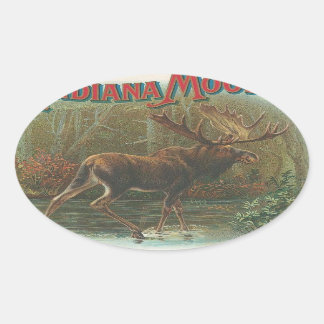 Moose Ovale Sticker