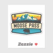 Moose Pass, Alaska Sticker (Vel)