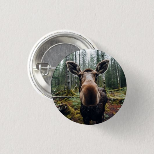 Moose Pin Button (Voorkant /achterkant)