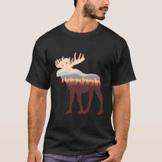 Moose Print Landschap Moose Whisperer - Dierenmoo T-shirt