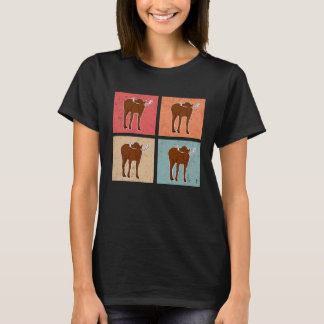 Moose Retro Moose Antler Vintage Scandinavia T-shirt