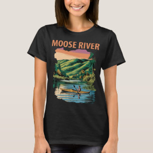 Moose River New York, Schitterend uitzicht, Reizen T-shirt
