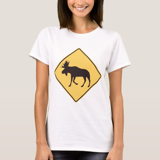 Moose Road Sign T-shirt (Voorkant)