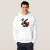 Moose rode esdoornbladeren hoodie (Voorkant volledig)