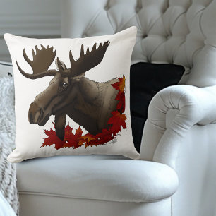 Moose rode esdoornbladeren kussen