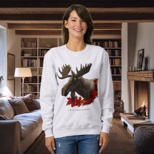 Moose rode esdoornbladeren trui
