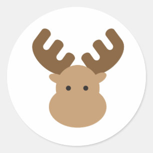 Moose Ronde Sticker