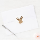Moose Ronde Sticker (Envelop)