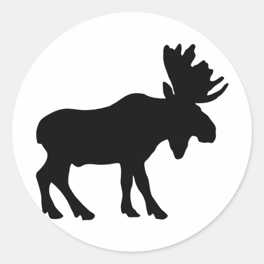 Moose Ronde Sticker (Voorkant)