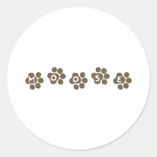 Moose Ronde Sticker (Voorkant)