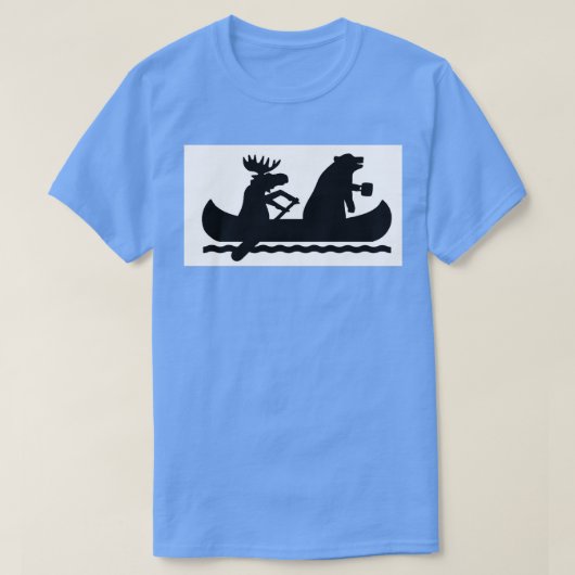 Moose Rowing Beer met koffie T-shirt (Design voorkant)