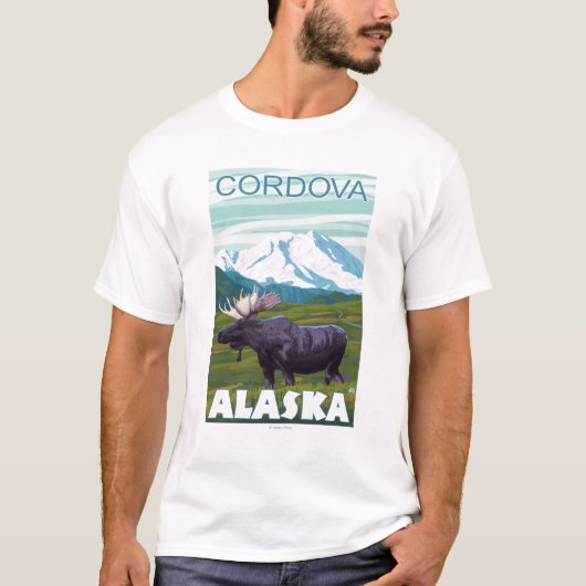 Moose Scene - Cordova, Alaska T-shirt (Voorkant)