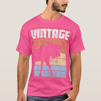 Moose Shirt Gift Retro Style  Mountain Camp