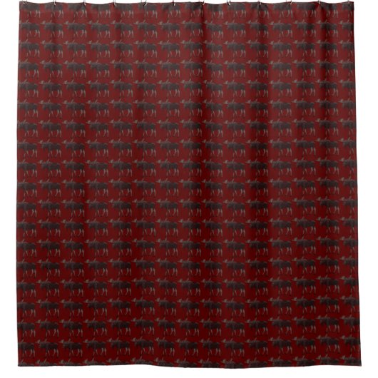 Moose Shower Curtains Custom Canada Wildlife Decor Douchegordijn (Voorkant)