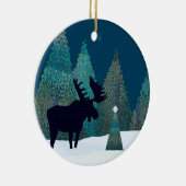 Moose Silent Night Wonder Keramisch Ornament (Rechts)