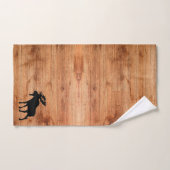 Moose Silhouet Houten Patroon Badhanddoek Set Bad Handdoek (Handdoek)