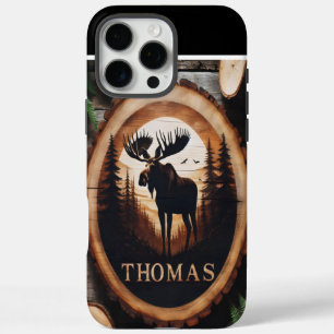 Moose Silhouet houten teken iPhone 16 Pro Max Hoesje