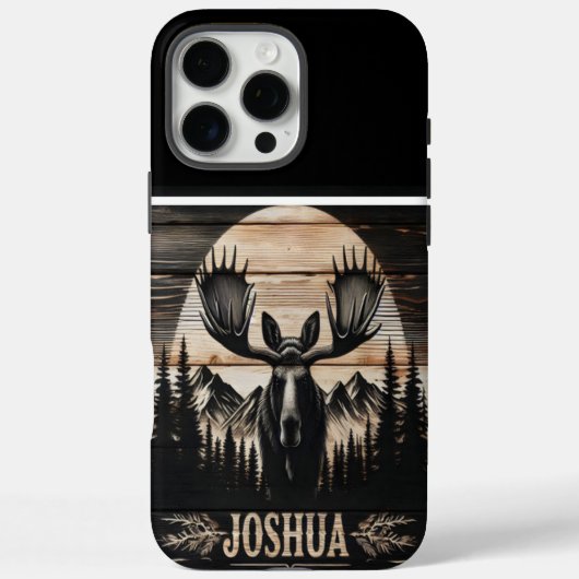Moose Silhouet houten teken Case-Mate iPhone Case (Achterkant)