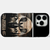 Moose Silhouet houten teken Case-Mate iPhone Case (Achterkant (horizontaal))
