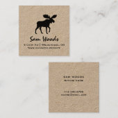 Moose Silhouet | In het wild levende dieren in de  Vierkante Visitekaartje (Voorkant / Achterkant)