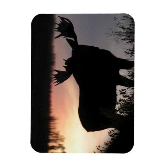 Moose silhouet magneet (Verticaal)