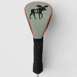 Moose Silhouette Aangepaste naam Wildlife Wild Ani Golfheadcover