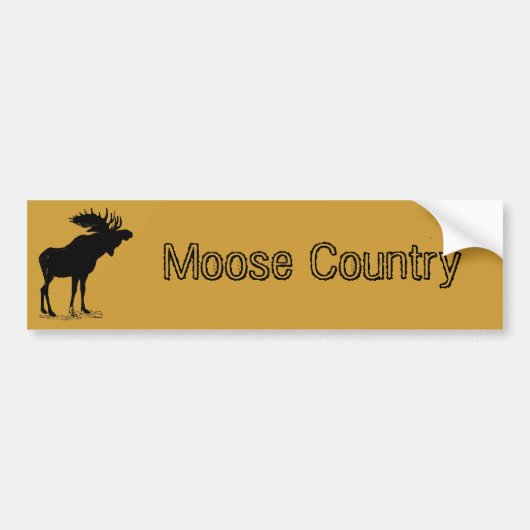Moose Silhouette Bumpersticker (Voorkant)