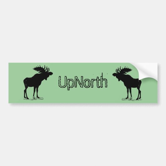 Moose Silhouette Bumpersticker (Voorkant)