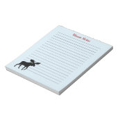 Moose Silhouette Custom Wildlife Lined Notitieblok (Gedraaid)