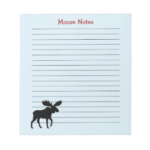 Moose Silhouette Custom Wildlife Lined Notitieblok