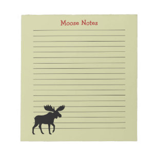 Moose Silhouette Custom Wildlife Lined Notitieblok