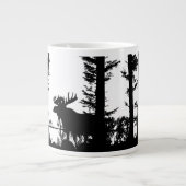 Moose Silhouette - gigantische koffie-mok Extra Grote Beker (Voorkant)