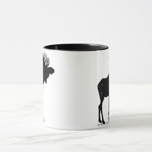 Moose Silhouette Mok (Midden)