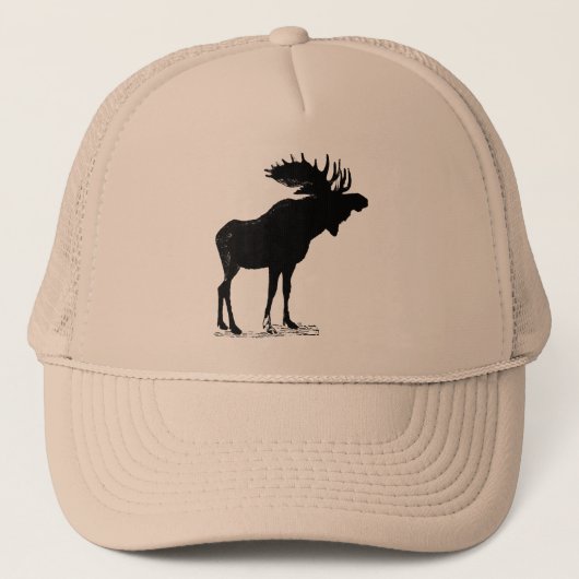 Moose Silhouette Trucker Pet (Voorkant)