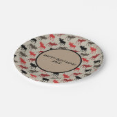 Moose Silhouettes, gepersonaliseerd Papieren Bordje (Gekanteld)