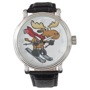 Moose skeert in de winter   Achterkleur kiezen Horloge