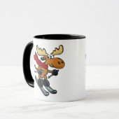 Moose skeert in de winter | Achterkleur kiezen Mok (Voorkant links)