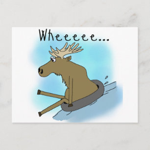 Moose Snow Tubing Briefkaart